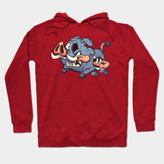 Zombie boar Hoodie by memoangeles